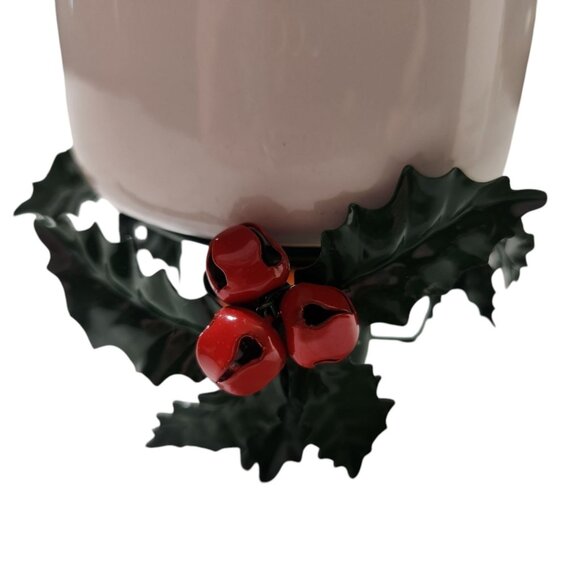 Vintage Dept 56 VTG Holly Bell Simmer Potpourri POT Stand with Jingle Bells - Picture 8 of 10